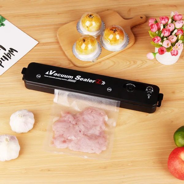 Вакууматор Vacuum Sealer вакуумний пакувальник для їжі, побутовий вакууматор чорний G789562013 фото