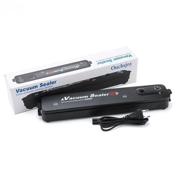 Вакууматор Vacuum Sealer вакуумний пакувальник для їжі, побутовий вакууматор чорний G789562013 фото
