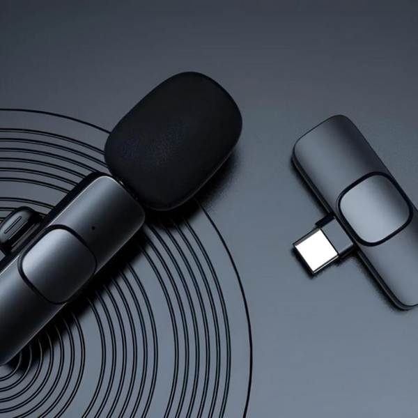 Портативний бездротовий петличний мікрофон AND-1 Type-C, Black AND131 фото