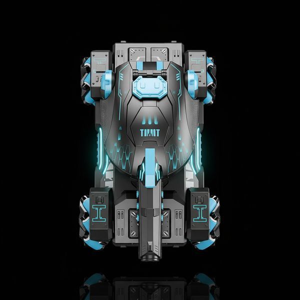 Танк-всюдихід на радіокеруванні Vulcan 10A &mdash; стріляє орбізами, пульт-браслет, з LED-підсвіткою та звуковими ефектами VUL10A фото