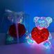 Світлодіодний нічник Teddy with heart red 30cm USB (з упаковкою) 44408 фото 1