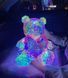 Світлодіодний нічник Кришталевий ведмедик з рожевим серцем 30cm USB  3Dbear фото 2