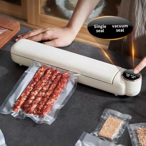 Вакуумний пакувальник харчових продуктів Vacuum Sealer із сенсорним дисплеєм + 10 пакетів G5873 фото