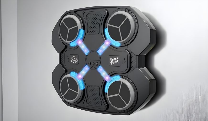 Настінна боксерська мішень з Bluetooth 8818-1 &mdash; музичний тренажер з підсвіткою, рукавичками та присосками 8818-1 фото