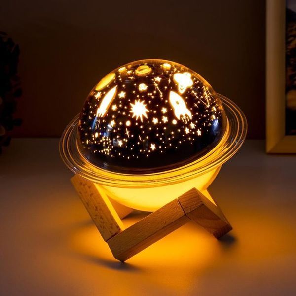 Проекційний зволожувач повітря зоряне небо 250мл - проектор RGB нічник світильник 1238 фото