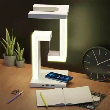 Настільна лампа SHS 2238 світлодіодна з 2*USB та бездротовою зарядкою 10W 5052238 фото