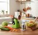 Ручна овочерізка-мультислайсер Kitchen Master &mdash; механічна терка для овочів та фруктів з 3 змінними насадками, вакуумним кріпленням, зеленого кольору 1275 фото 2