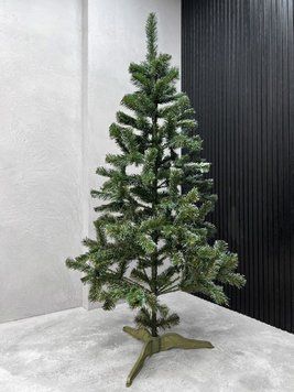 Штучна ялинка "Снігова Королева" висота 1.50 м, з пишною кроною, розбірна конструкція, антиалергічна, пожежостійка, з пластмасовою підставкою, сертифікована, модель ВТ7766(K11-00), упакована в картонну коробку ВТ7766 фото