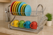 Органайзер для сушки посуду Kitchen storage rack &mdash; компактний аксесуар для кухні з антикорозійним покриттям і нековзаючими ніжками. 1246 фото 4