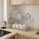 Органайзер для сушки посуду Kitchen storage rack &mdash; компактний аксесуар для кухні з антикорозійним покриттям і нековзаючими ніжками. 1246 фото 1