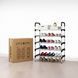 Металева полиця для взуття на 5 рівнів Shoe Rack XL &mdash; органайзер-стелаж для 15 пар взуття в коридор, гардеробну чи офіс, міцний розбірний компактний стелаж для зберігання взуття 1277 фото 4