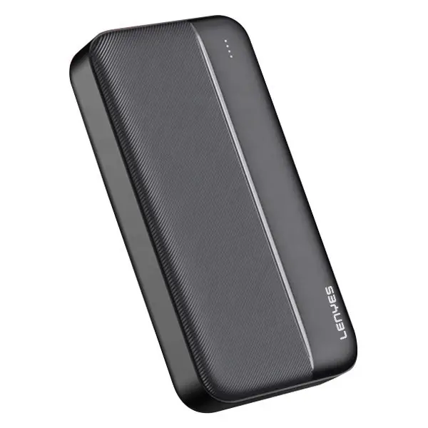 Зовнішній акумулятор Power bank LENYES PX163 10000mAh компактний універсальний на 2 входи Чорний PX163 фото