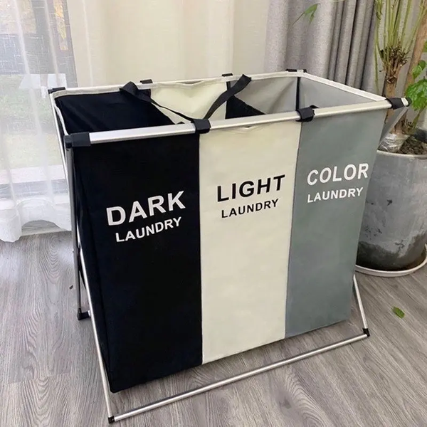 Кошик для білизни з 3 відділеннями для сортування одягу Laundry1 фото