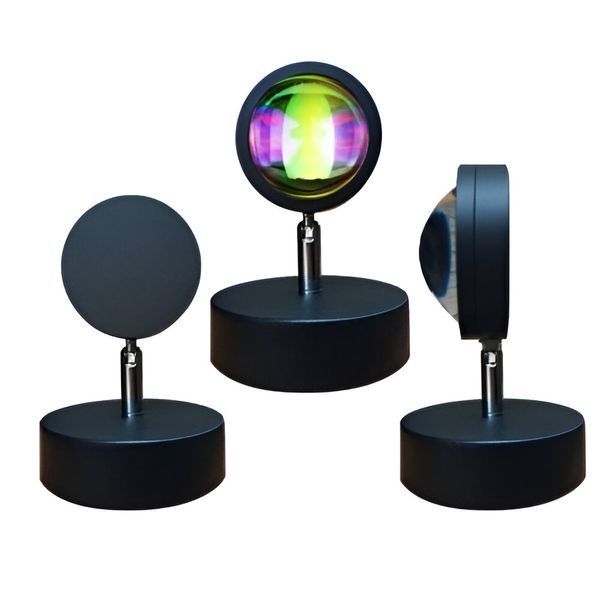 Проекційний світильник USB з ефектом заходу сонця RED SUNSET LAMP ∙ Лампа з проекцією червоного заходу сонця LED16 фото