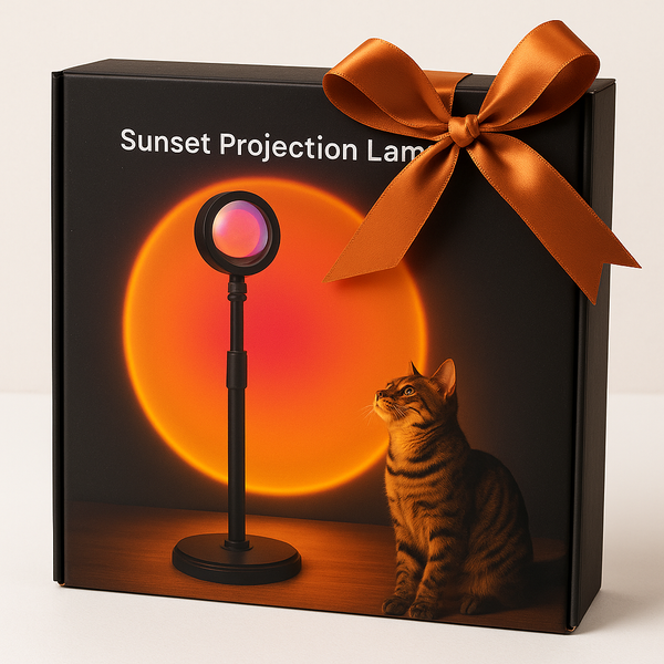 Проекційний світильник USB з ефектом заходу сонця RED SUNSET LAMP ∙ Лампа з проекцією червоного заходу сонця LED16 фото