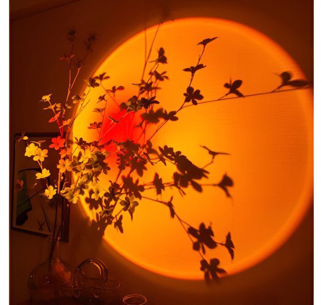 Проекційний світильник USB з ефектом заходу сонця RED SUNSET LAMP ∙ Лампа з проекцією червоного заходу сонця LED16 фото