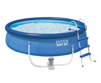 Сімейний каркасний басейн Intex 457 х 107 см (12 430 л) з фільтром-насосом, драбинкою, підстилкою і тентом, модель 26166 Intex 457 х 107 см фото