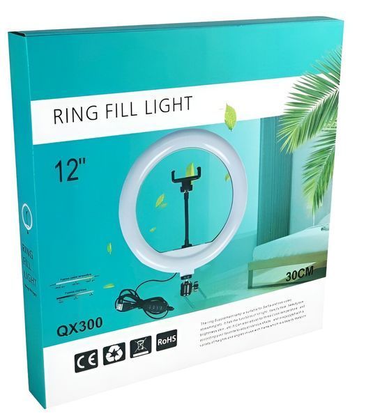 Кільцева LED лампа CXB-300 (30 см) з кріпленням для телефону LED30 фото