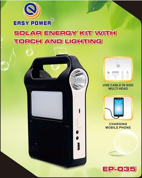 Ліхтар-Power Bank-радіо-блютуз (2400mAh) із сонячною панеллю EP-035 EP-035 фото