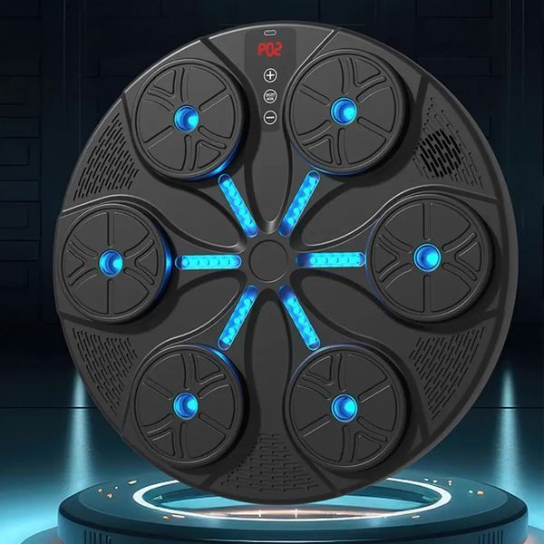 Преміальний інтерактивний музичний боксерський тренажер (Music Boxing Machine): настінний, з Bluetooth, LED-підсвіткою, 6 зонами удару та рукавичками в комплекті MA426  фото