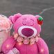М'яка іграшка з LED-підсвіткою Ведмедик з квітами  рожевий  KR0112 фото 6
