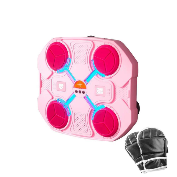 Дитячий музичний боксерський тренажер (Music Boxing Machine): рожевий, настінний, з Bluetooth та LED-підсвіткою 24872 фото