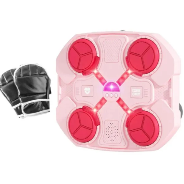 Дитячий музичний боксерський тренажер (Music Boxing Machine): рожевий, настінний, з Bluetooth та LED-підсвіткою 24872 фото
