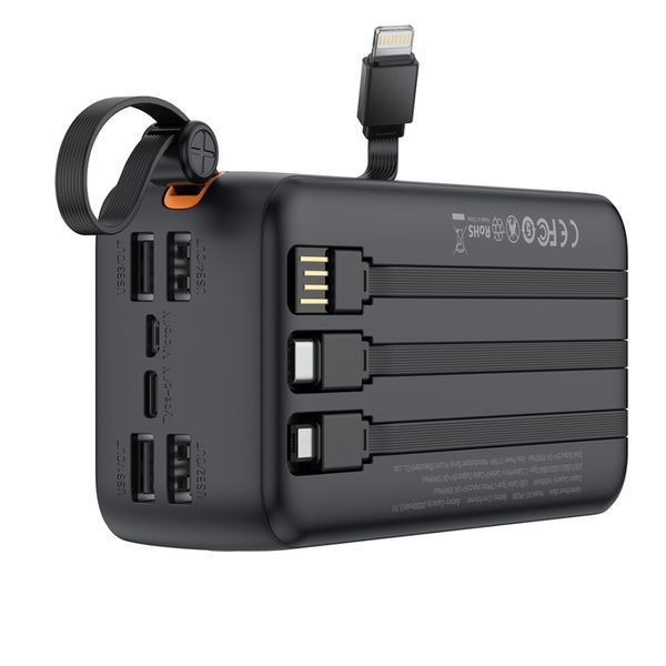 Павербанк XO PR280 30000 мА&middot;год, 22.5W, з вбудованими кабелями USB-A, Type-C, Micro, Lightning PR280  фото