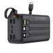 Павербанк XO PR280 30000 мА&middot;год, 22.5W, з вбудованими кабелями USB-A, Type-C, Micro, Lightning PR280  фото 3