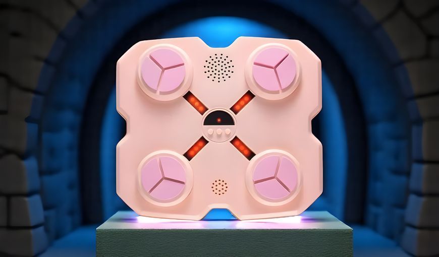 Дитячий музичний боксерський тренажер (Music Boxing Machine): рожевий, настінний, з Bluetooth та LED-підсвіткою 24872 фото