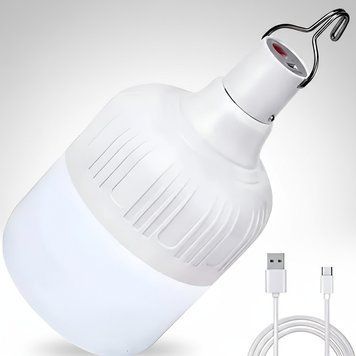 Акумуляторна кемпінгова лампа з гачком та зарядкою Micro USB Solar BL HY-701 10W HY701 фото
