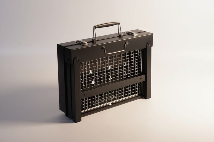 Складений гриль барбекю, портативний мангал BBQ Grill Portable з ручкою, жароміцний, Чорний 1285 фото