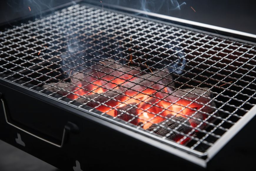 Складений гриль барбекю, портативний мангал BBQ Grill Portable з ручкою, жароміцний, Чорний 1285 фото