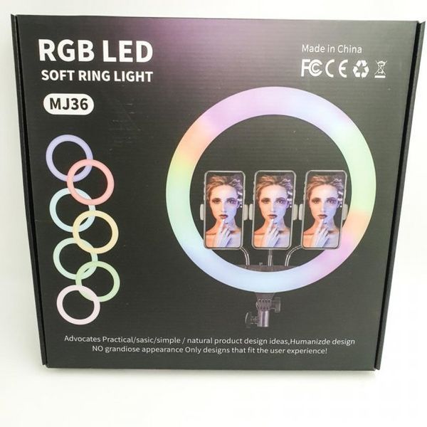 Кільцева LED лампа RGB MJ36 (36см) MJ36 фото