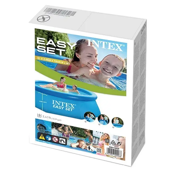 Сімейний надувний басейн Intex 28110 Easy Set 244 &times; 76 см, 2419 л, круглий 28110 фото