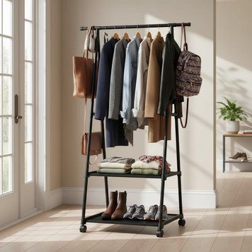 Пересувна підлогова вішалка для одягу The new Coat Rack 1289 фото