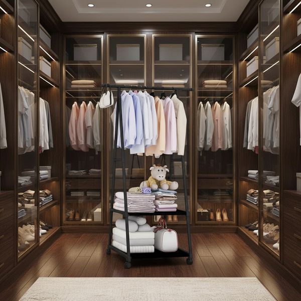 Пересувна підлогова вішалка для одягу The new Coat Rack 1289 фото