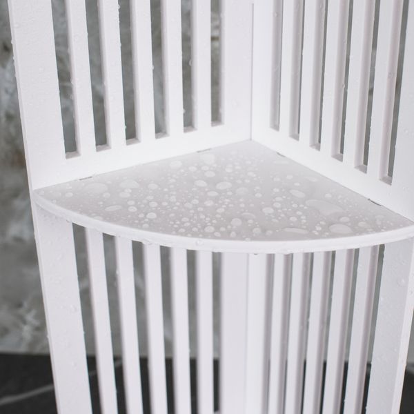 Полиця стелаж пластикова у ванну кутова PK-05 (80cm*20cm*20cm) 1293 фото