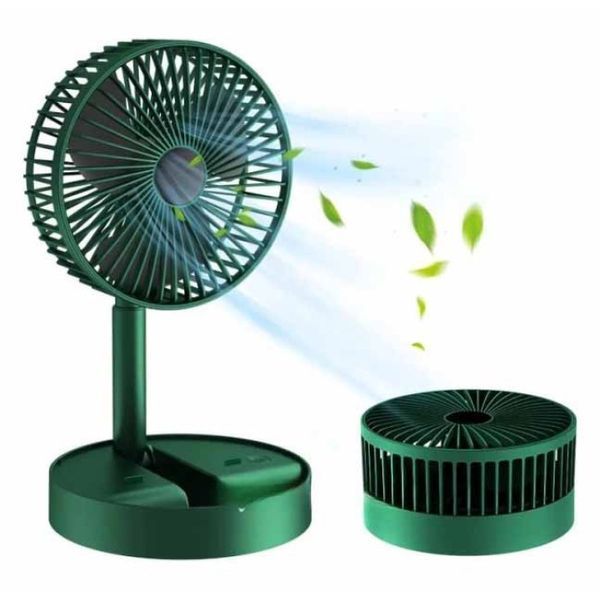 Портативний настільний вентилятор-трансформер Folding Storage Fan, складаний, USB-зарядкою та функцією підставки для телефону.  Foldfan фото