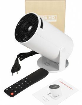 Проектор домашній кінотеатр UltraHD HY300 Pro 4K Android 11 WI-FI Смарт-проектор білий 90927 фото