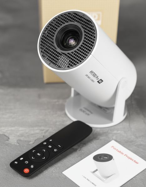 Проектор домашній кінотеатр UltraHD HY300 Pro 4K Android 11 WI-FI Смарт-проектор білий 90927 фото