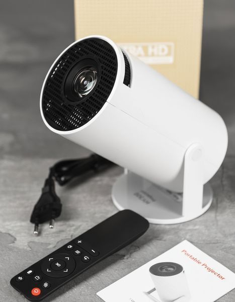 Проектор домашній кінотеатр UltraHD HY300 Pro 4K Android 11 WI-FI Смарт-проектор білий 90927 фото