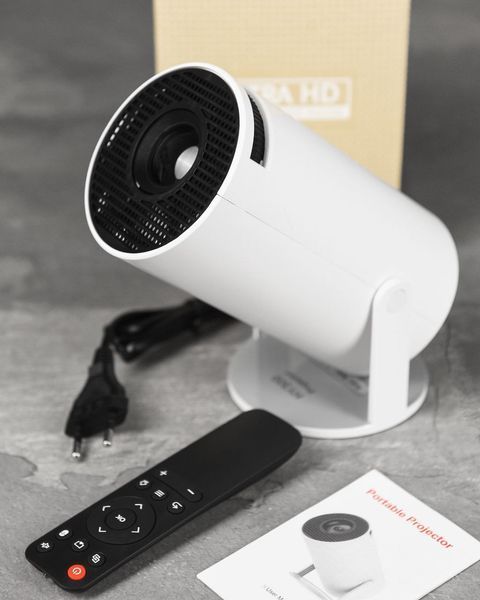 Проектор домашній кінотеатр UltraHD HY300 Pro 4K Android 11 WI-FI Смарт-проектор білий 90927 фото