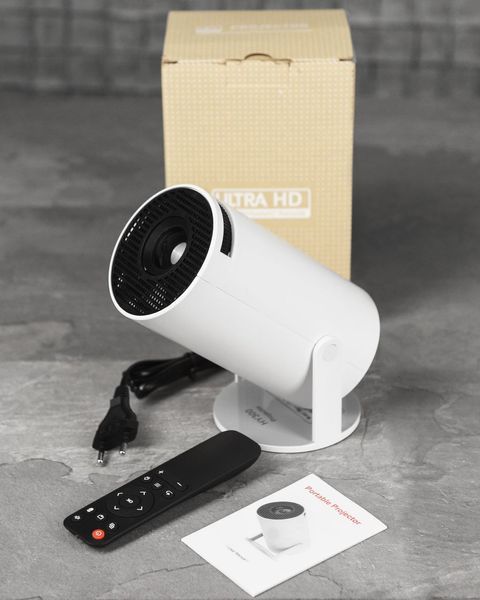 Проектор домашній кінотеатр UltraHD HY300 Pro 4K Android 11 WI-FI Смарт-проектор білий 90927 фото